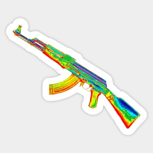 AK47 Rainbow Sticker